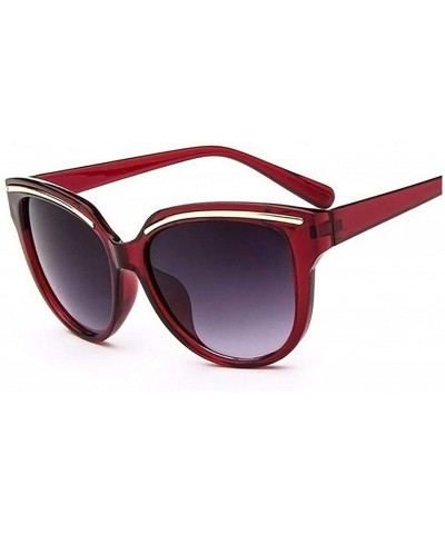 Cat Eye De Sunglasses 2019 Oculos Sol Feminino Women Er Vintage Cat Eye Black Clout Goggles Glasses - Red - CK198AHDY9S $32.01