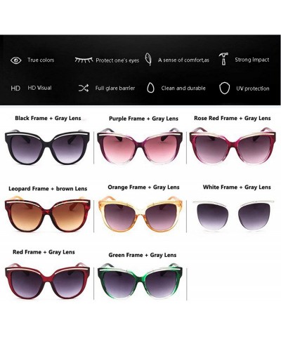 Cat Eye De Sunglasses 2019 Oculos Sol Feminino Women Er Vintage Cat Eye Black Clout Goggles Glasses - Red - CK198AHDY9S $32.01