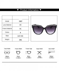 Cat Eye De Sunglasses 2019 Oculos Sol Feminino Women Er Vintage Cat Eye Black Clout Goggles Glasses - Red - CK198AHDY9S $32.01