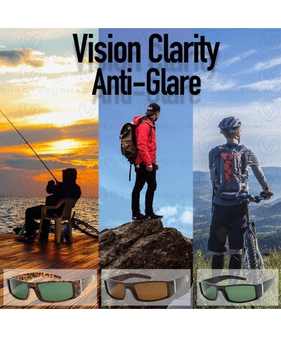 Square Rectangular Polarized Flat Top Sunglasses Slim OG Old School Hardcore Fishing Hunting Driving Sports Performance - CD1...