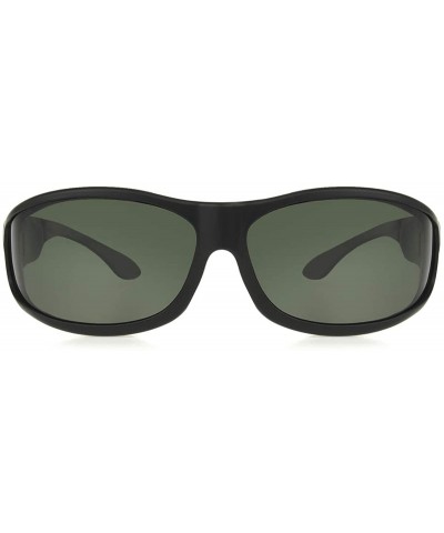 Rectangular Women's Haven-malloy Rectangular Fits Over Sunglasses - Rubberized Black Frame/Gray Lens - C911418SUZB $26.64