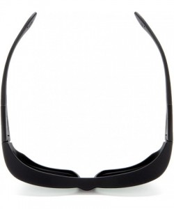 Rectangular Women's Haven-malloy Rectangular Fits Over Sunglasses - Rubberized Black Frame/Gray Lens - C911418SUZB $26.64