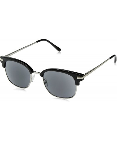 Square Women's Water Color Square Reading Sunglasses - Black/Silver - 50 mm + 1.5 - CR189SSMT8W $25.45