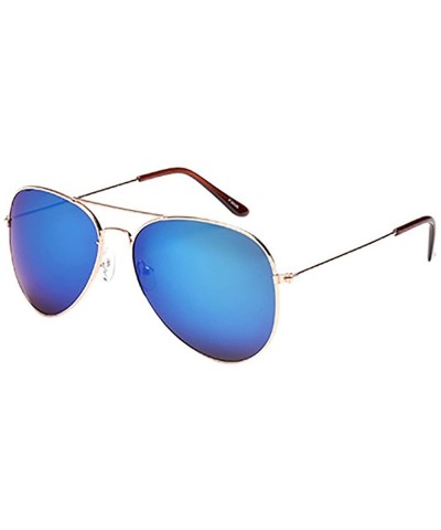 Aviator Men's and Women's Sunglasses Classic Oversized Aviator - Multicolor L - C718TSW4TRX $8.02