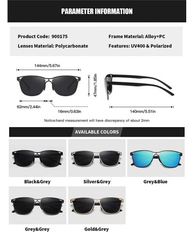 Sport Polarized Sunglasses sunglasses Designer - Black Grey - CB192C606G7 $13.43