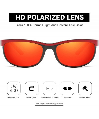 Rectangular Rectangular Polarized Sunglasses for Men Driving Sun glasses 100% UV Protection - C1190H3ENQU $13.92