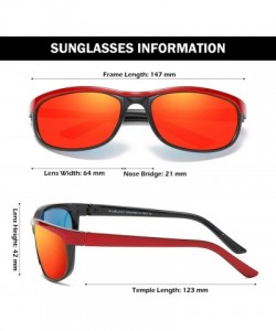 Rectangular Rectangular Polarized Sunglasses for Men Driving Sun glasses 100% UV Protection - C1190H3ENQU $13.92
