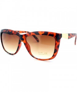 Oversized Womens Trendy Large Squared Cat Eye Diva Sunglasses - Matte Tortoise - CU11YHV2KKD $10.41