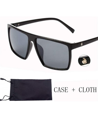 Rimless Retro Frame Square Male Sunglasses Men All Black Oversized Big Sun Glasses for Women Sun Glasses - Skull 8921 C9 - CF...