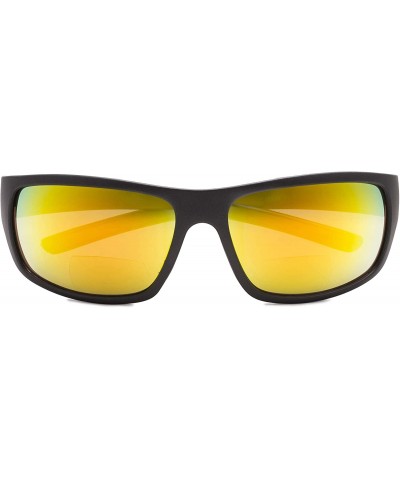 Rectangular Bifocal Sunglasses UV 400 Protection Reading Sunglasses - Orange-mirror - CO18NLL58K9 $20.75