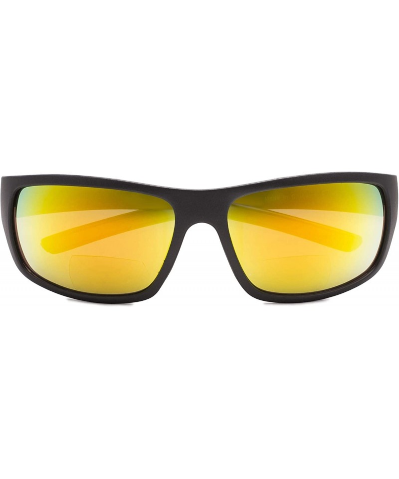 Rectangular Bifocal Sunglasses UV 400 Protection Reading Sunglasses - Orange-mirror - CO18NLL58K9 $9.22