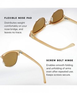 Aviator Designer Semi-Rimless Women's Sunglasses - Trendy Womens Fashion Glasses with UV Sun Protection - CP18I972TTX $10.23