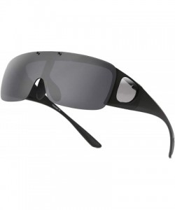 Oversized Fit Over Sunglasses for Men Women Flip Up Polarized Sports Sunglasses - 01-matte Black&grey Lens - C818YDD5A9Q $41.48