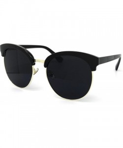 Oversized RAKOSTA 97018XL Premium Oversize Cats eye Womens Mens Mirror Funky Flat Sunglasses - Amber Brown - CW1954T5WYW $27.71