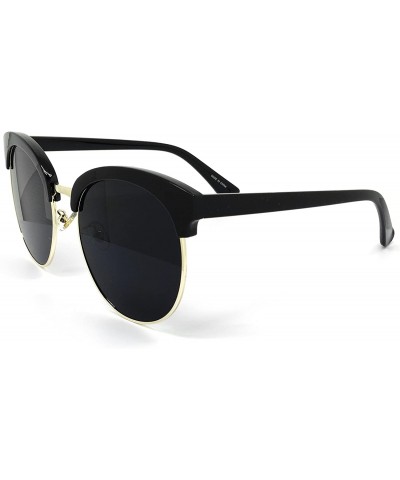 Oversized RAKOSTA 97018XL Premium Oversize Cats eye Womens Mens Mirror Funky Flat Sunglasses - Amber Brown - CW1954T5WYW $27.71