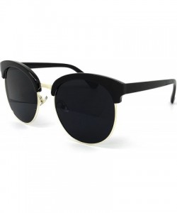Oversized RAKOSTA 97018XL Premium Oversize Cats eye Womens Mens Mirror Funky Flat Sunglasses - Amber Brown - CW1954T5WYW $27.71