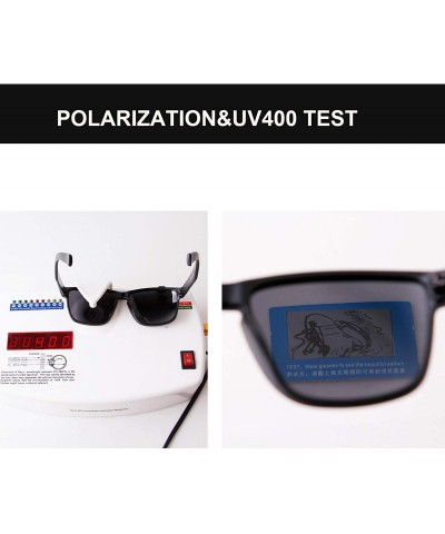 Square TR90 Vintage Polarized Sunglasses for Men Square Driving Sports Sun Glasses - Green Frame/Mirrored Green Lens - CF193I...