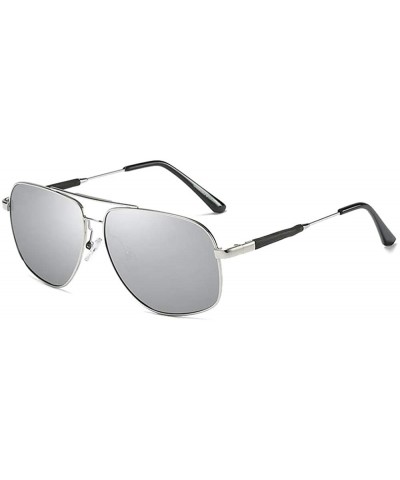 Round Polarized Lens Wellington Sunglasses Pouch & Cross Set Unisex Sunglasses MDYHJDHHX - Silver - C718XML3NZX $18.55