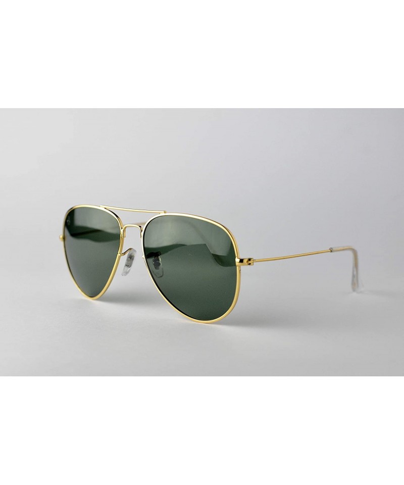 Aviator Aviator Polarized Sunglasses Unisex Gold/Green - CK18RC6TY4O $30.80