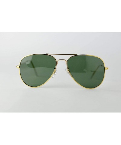 Aviator Aviator Polarized Sunglasses Unisex Gold/Green - CK18RC6TY4O $30.80