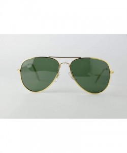 Aviator Aviator Polarized Sunglasses Unisex Gold/Green - CK18RC6TY4O $30.80