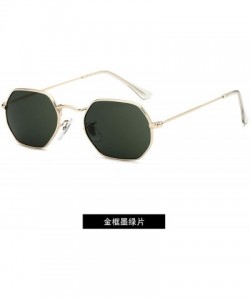 Aviator Women Retro Classic Small Square Sunglasses Men Polygon Sun Glasses Vintage Metal Frame Eyewear UV400 - 2 - CS198A3SH...