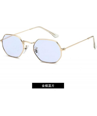 Aviator Women Retro Classic Small Square Sunglasses Men Polygon Sun Glasses Vintage Metal Frame Eyewear UV400 - 2 - CS198A3SH...