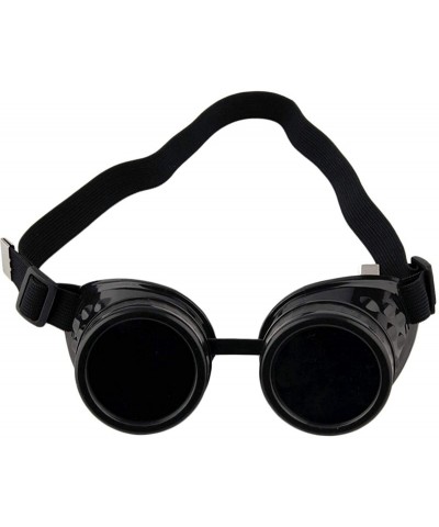 Goggle Steampunk Goggles Glasses Vintage Welding Cyber Punk for Motorcycle Bicycle - Black - C518K60Z7YK $11.31