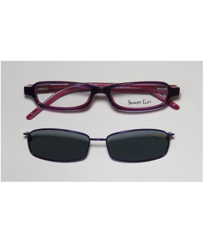 Rectangular 920 Mens/Womens Designer Full-rim Sunglass Lens Clip-Ons Flexible Hinges Eyeglasses/Eyeglass Frame - Purple - CI1...