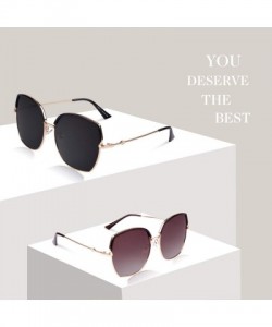 Square Vintage Oversized Polarized Sunglasses for Women irregular Square Frame Shades-FZ53 - C618TI6Q5IM $16.38