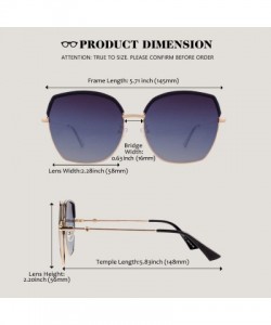 Square Vintage Oversized Polarized Sunglasses for Women irregular Square Frame Shades-FZ53 - C618TI6Q5IM $16.38