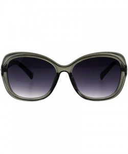 Square Womens Luxury Fashion Sunglasses Rhinestone Design Square Frame UV 400 - Grey (Smoke) - CS18IC9ORXW $12.64