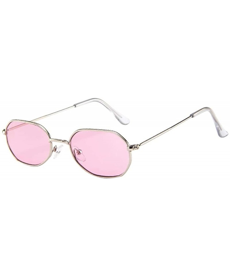 Square Retro Sunglasses-Women Men Vintage Retro Glasses Unisex Small Frame Sunglasses UV Eyewear Sunglasses - J - CA18R2K8RHI...