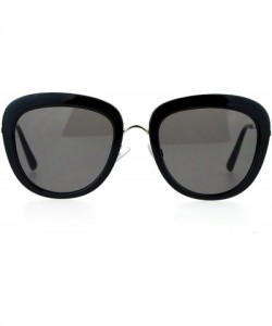 Square Vintage Retro Fashion Sunglasses Womens Dual Frame Square UV 400 - Black Silver (Black) - CD1882W64LK $10.24