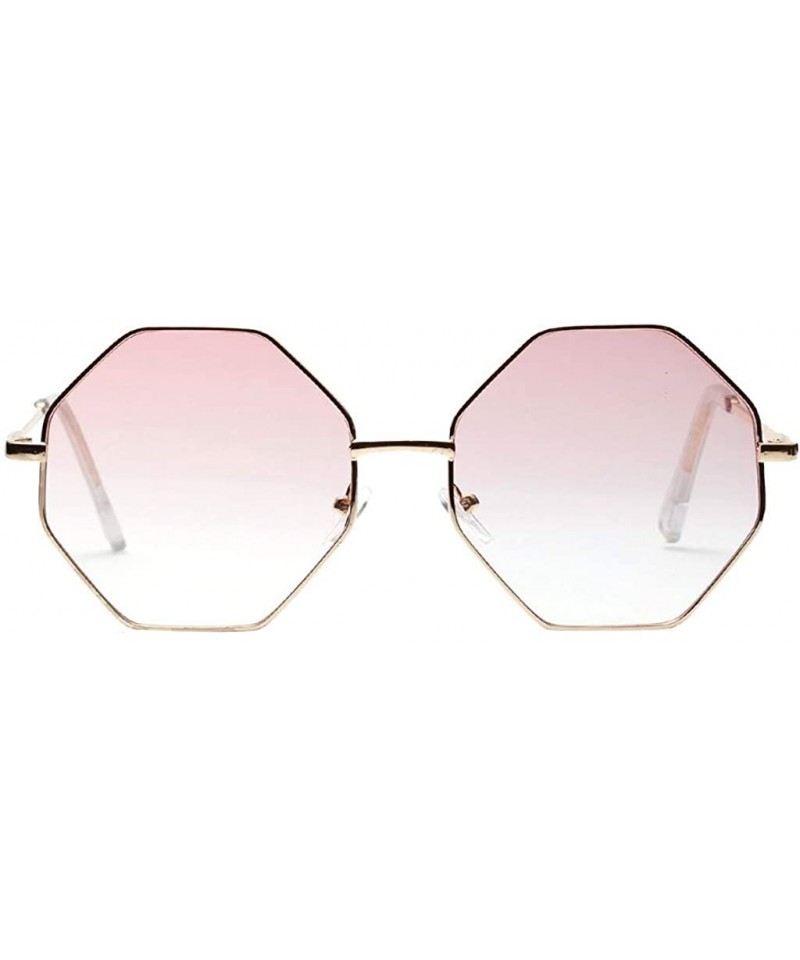 Rimless Rimless Irregular Sunglasses Lightweight Composite-UV400 Lens Glasses - Pink - C21903XY74X $12.20