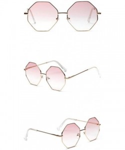Rimless Rimless Irregular Sunglasses Lightweight Composite-UV400 Lens Glasses - Pink - C21903XY74X $12.20
