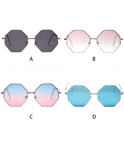 Rimless Rimless Irregular Sunglasses Lightweight Composite-UV400 Lens Glasses - Pink - C21903XY74X $12.20