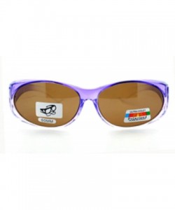 Wrap Womens Polarized Fit Over Glasses Sunglasses Oval Rectangular - Wear Over Prescription Eyeglasses - CK194I4LO50 $22.85