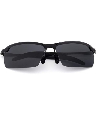 Oval Men Pochromic Polarized Driving Sunglasses Eyewear Windproof UV400 Sunglasses - Black1 - CR18Y25OL04 $28.71