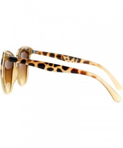 Butterfly Runway Fashion Metal Bridge Trim Oversized Cat Eye Sunglasses - Tortoise Gold - C611ARF079X $9.13