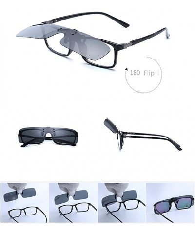 Sport Polarized Sunglasses Flip Up Polarised Plastic - Color 2 - CJ18HG0MRSO $13.22