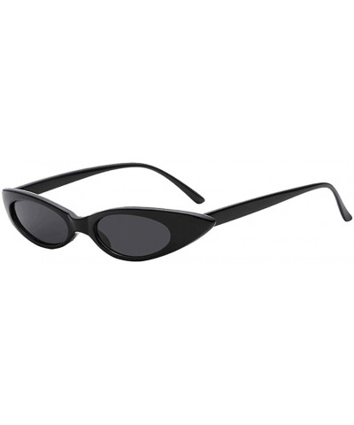 Oval Trendy Designer-Retro Vintage Clout Cat Unisex Sunglasses Rapper Oval Shades Grunge Glasses - A - C718D36ZWUG $10.37