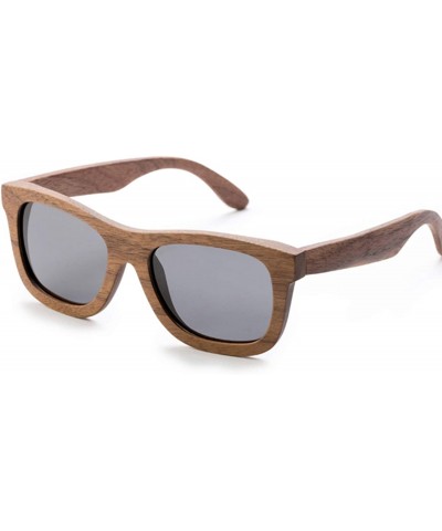 Wayfarer Sunglasses Polarized Black Walnut Glasses - CX18UHIGZK0 $21.07