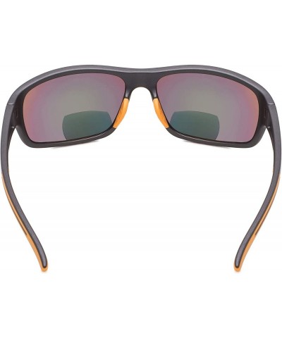 Rectangular Bifocal Sunglasses UV 400 Protection Reading Sunglasses - Orange-mirror - CO18NLL58K9 $9.22