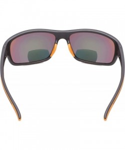 Rectangular Bifocal Sunglasses UV 400 Protection Reading Sunglasses - Orange-mirror - CO18NLL58K9 $9.22