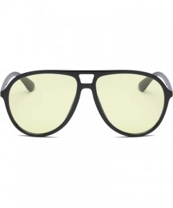 Oversized Modern Fashion Aviator Sunglasses for Men and Women UV400 Protection - Yellow - C918IGI7WLG $12.13