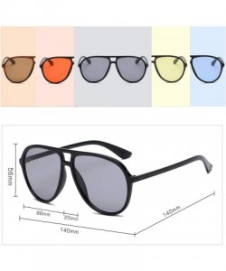 Oversized Modern Fashion Aviator Sunglasses for Men and Women UV400 Protection - Yellow - C918IGI7WLG $12.13