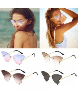 Sport Butterfly Sunglasses Gradient Creative - B - CZ1906EQKD8 $10.02