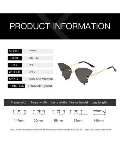 Sport Butterfly Sunglasses Gradient Creative - B - CZ1906EQKD8 $10.02