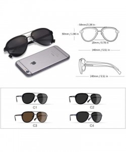 Aviator Pilot Sunglasses Men Polarized Driving Sunglasses UV400 C1Bright - C2matte - C418Y6TT07D $14.64